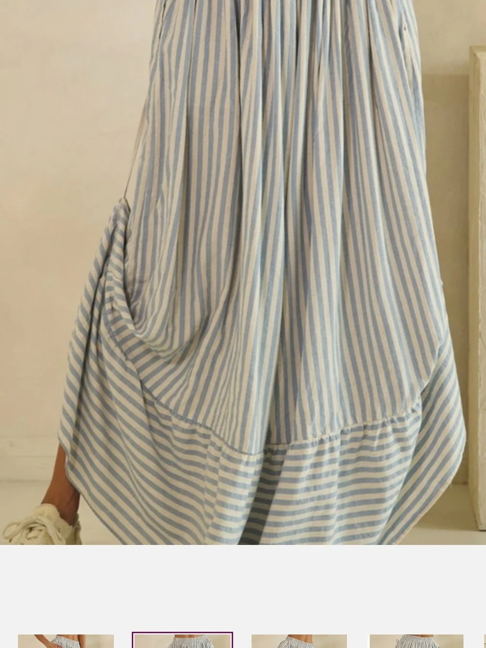 Oli & Hali Light Blue and White Striped Pants - Picture 2 of 6